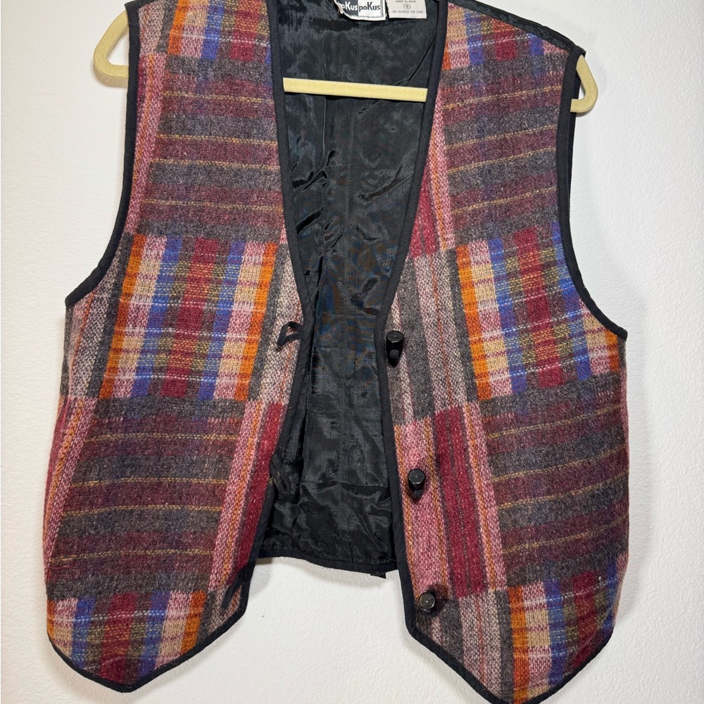 Hokus Pokus Boho Style Wool Vest Size Small